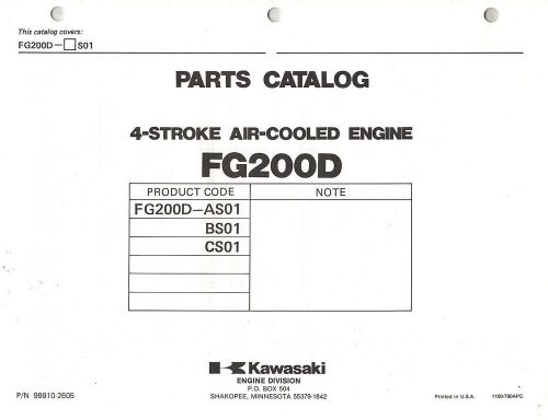 KAWASAKI  FG200D  AIR COOLED  ENGINES  PARTS  MANUAL XX