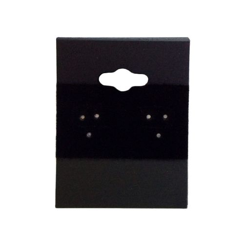 Black Earring Display Hanging Cards 100 Pcs 1.5&#034; X 2 Inches Jewelry Hanging Card