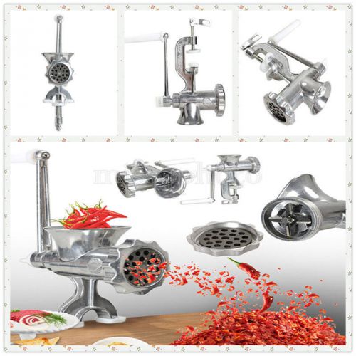 Heavy duty hand operated manual kitchen meat mincer beef grinder sausage clamp for sale