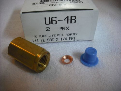 Brass coupling, 1/4&#034; npt fm  x 1/4&#034; fm flare # u6-4b for sale