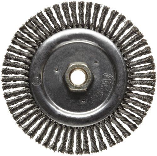 Weiler dualife narrow face wire wheel brush, threaded hole, steel, stringer for sale