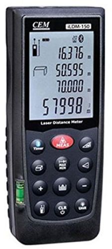 CEM ILDM-150 70 Meter Bluetooth Cellphone Connectable Laser Distance Meter -