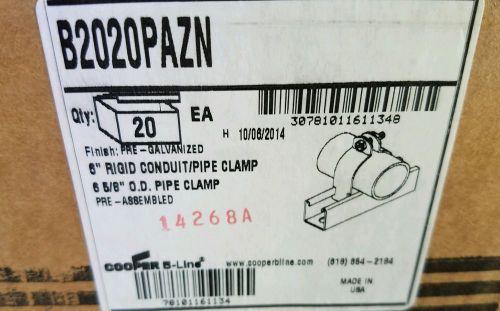 B2020 zn b line 6&#034; rigid conduit clamp box of 20 for sale