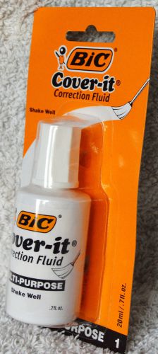 Bic Cover it  Wite White Out Correction Fluid 0.7oz