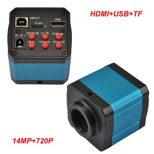 14MP TV HDMI USB Industry Digital C-mount Microscope Camera TF Video Recoder gls