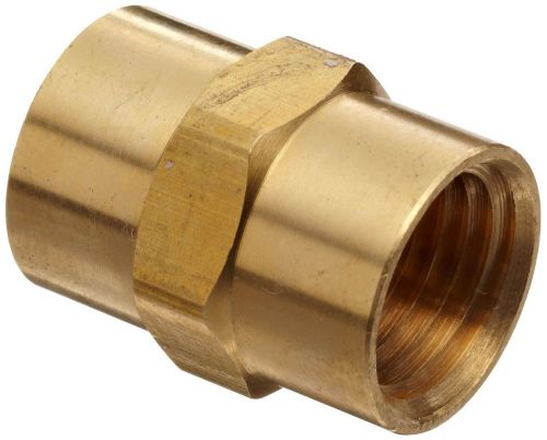 Anderson Metals Brass Pipe Fitting Coupling 1/2&#034; x 1/2&#034; Female Pipe