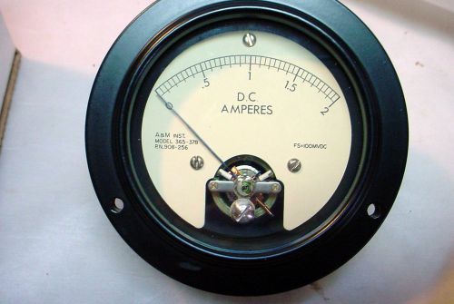 NOS A&amp;M 0-2 DC Amperes Analog Panel Meter Ammeter