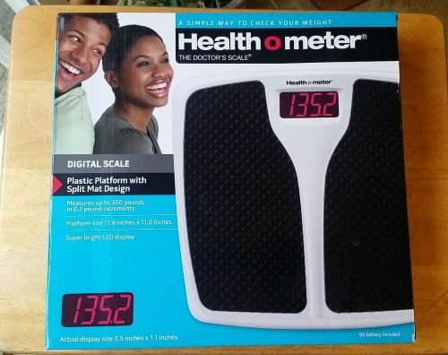 Health O Meter Doctors Digital Scale Plastic Platform Split Mat Design HDR743-41