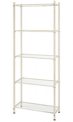 Slightly used boutique etagere shelving, chrome uprights, foam core shelf &amp;clips for sale