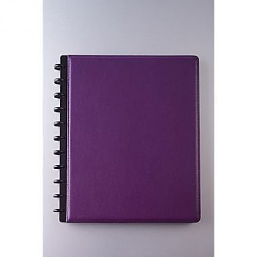 M by Staples Arc Customizable Leather Notebook System, Purple, 9-1/2&#034; x 11-1/2&#034;