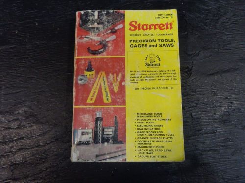 Starrett Precision Tools, Gages and Saws First Edition Catalog No 28 (Cub 11)