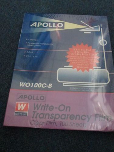 Apollo Write-On Transparency Film 100ct BRAND NEW