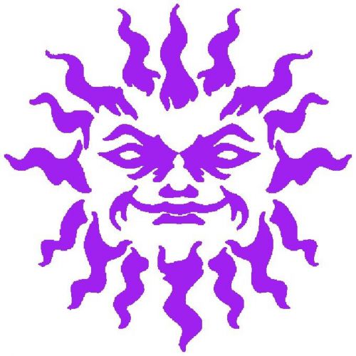 30 Custom Purple Evil Sun Personalized Address Labels
