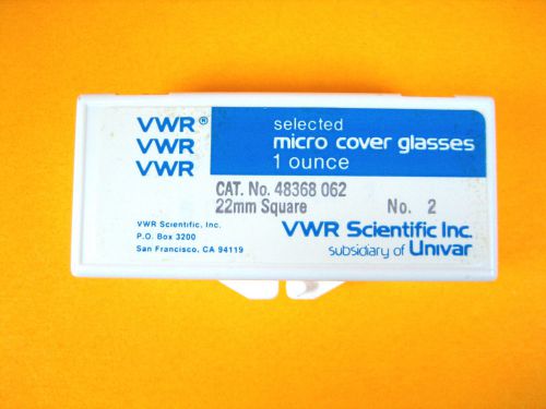 VWR Scientific, Inc -  48368 062 -  Micro Cover Glasses, 1 ounce, 22mm Square