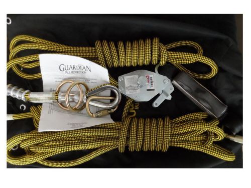Guardian fall protection 04640 temporary horizontal lifeline system with bag for sale