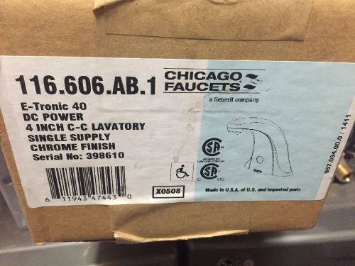 Chicago Faucets E-tronic 40 DC Power 4 Inch lav faucet