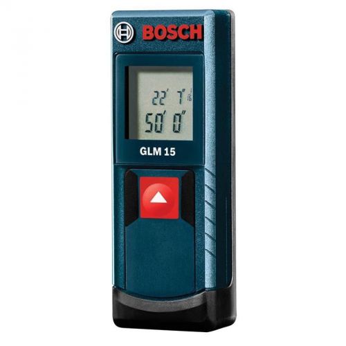 Bosch GLM 15 Compact Laser Measure, 50&#039; Range &amp; Back-lit Display 2 Yr.WARRANTY