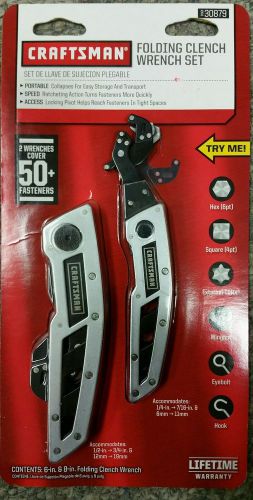 NEW CRAFTSMAN #30879  FOLDING CLENCH WRENCH SET NEW IN PACKAGE 6 inch + 8 inch