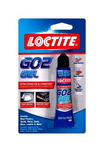 New! .60 oz LOCTITE GO2 GEL Adhesive Glue All-Purpose Extra Strong Clear 1832982