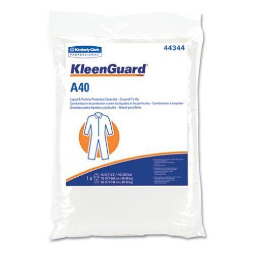Kimberly-clark 44344 kleenguard a40 coverall to-go, microporous film laminate, x for sale