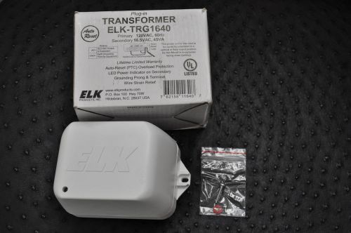 BRAND NEW  Elk AC Plug-in Transformer ELK-TRG1640 16.5VAC, 45VA FREE SHIPPING