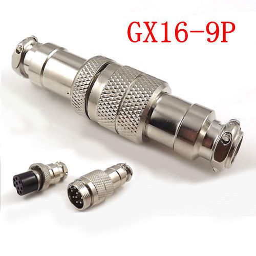 2X Power Connecting Female/male Aviation Connector Plug GX16-9P Butt Joint Type