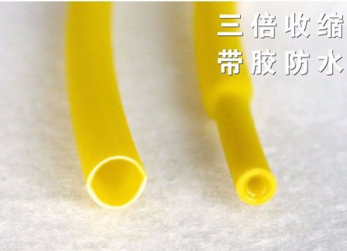 Waterproof heat shrink tubing sleeve ?4.8mm adhesive lined 3:1 yellow x 5 meters for sale