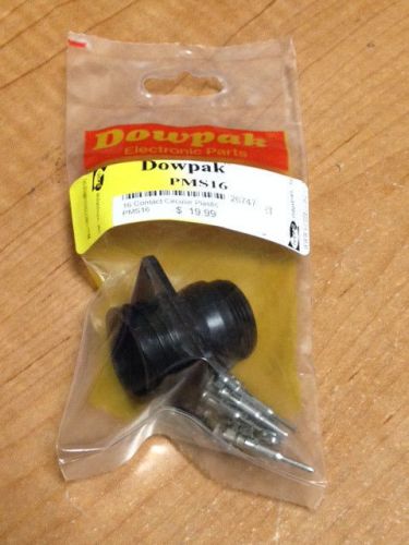 Cpc circular plastic panel mount socket w/ contacts - 16 pin - dowpak pms16 -new for sale