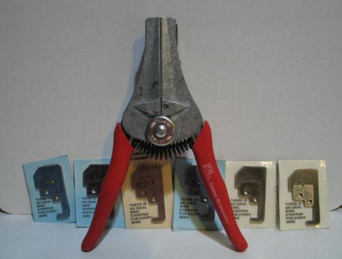 Ideal 45-173 custom stripmaster wire stripper with 6 extra blades for sale