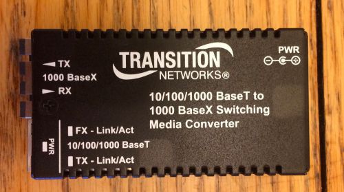 Transition Networks Mini Media Converter Gigabit Ethernet M/GE-PSW-SX-01 850nm