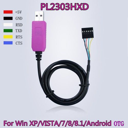 6Pin PL2303HXD USB to RS232 TTLCable module for win XP VISTA 7 8 Android