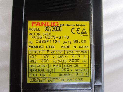 1pcs USED FANUC Motor a06b-0373-b176 TESTED