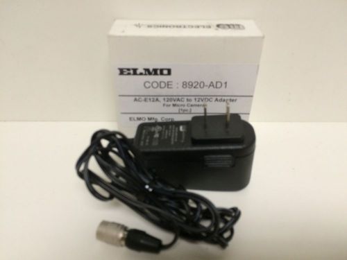 New in box elmo ac-e12a 120vac to 12vdc micro camera adapter 8920-ad1 for sale
