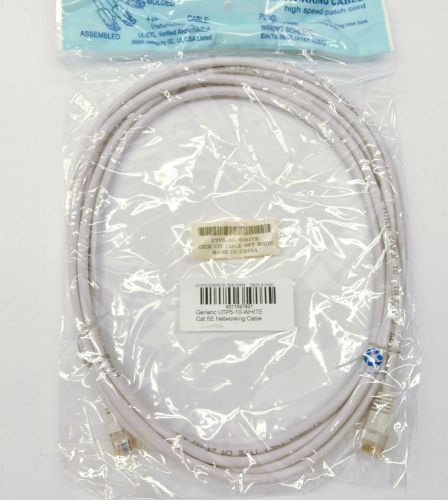Generic UTP5-10-WHITE Cat 5E 10 FT Networking Cable
