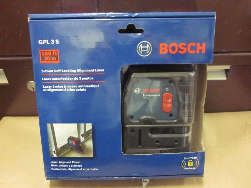 BOSCH PROFESSIONAL GPL 3S 3-POINT SELF-LEVELING ALIGNMENT LASER &#034;NEW&#034;