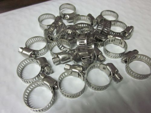 20pc 3/4&#034; clamp stainless steel hose clamps 1/2&#034; - 3/4&#034; goliath industrial tool for sale