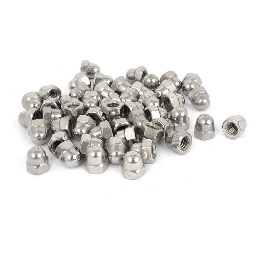 1/4&#034;-20 304 Stainless Steel Dome Head Cap Acorn Hex Nuts 50Pcs