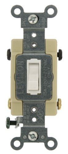 Leviton 54504-2w 15-amp, 120/277-volt, toggle framed 4-way ac quiet switch, for sale