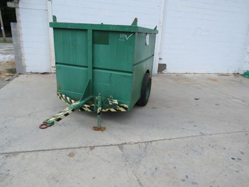 Towable steel trash hopper container bin trailer w/swivel jack stand ***good*** for sale