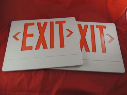 Lot of 2 Lithonia Lighting Exit Sign Replacement Face Panel White NEW