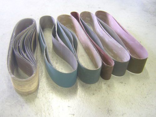 Sanding belts, 4&#034; wide, 52.5&#034; long misc grit for sale