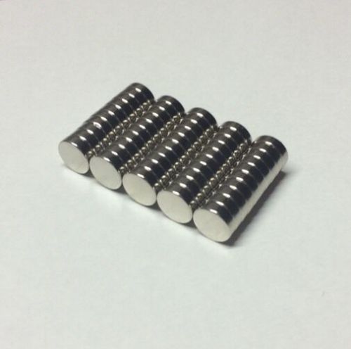 50 pieces super strong nickel coated round disc neodymium magnets 10mm x 3mm for sale
