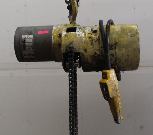 Budgit 1/2 ton electric hoist 1hp runs great FREE COMMERCIAL SHIPPING