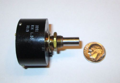 Helipot/beckman #3351  precision potentiometer 1k ohm continuous rotation refurb for sale