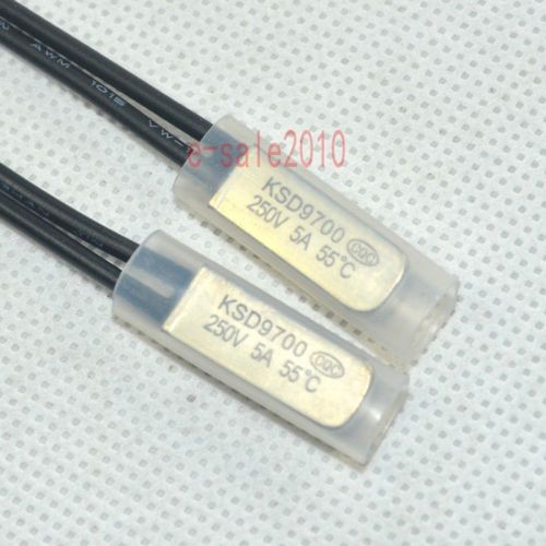 2x ksd9700 55°c nc thermostat temperature control switch bimetal 250v 5a n.c 54 for sale