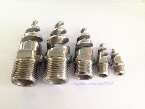 10pcs New Stainless steel spiral Cone spray nozzle  3/4&#034; bspt