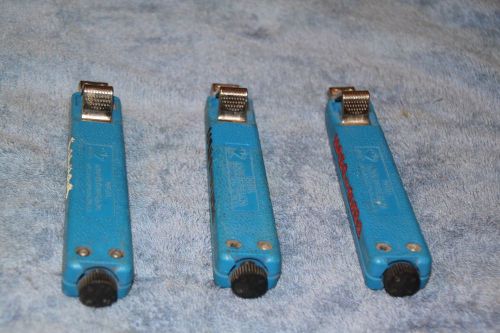 (3) three IDEAL CABLE STRIPPERS SWIVEL-BLADE 45-128 used