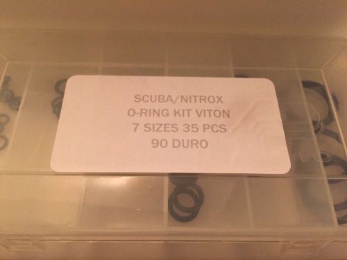 Scuba nitrox viton o-ring kit 7 sizes 35 pc save a dive case for sale