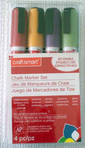 Craft Smart Chalk Marker Set, Earth  4 PK.  NIP