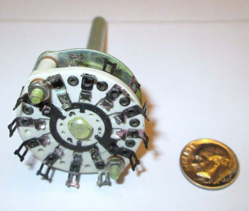 CERAMIC ROTARY SWITCH * SHORTING *  3 POLE - 5 POSITIONS CENTRALAB   NOS  1 PCS.